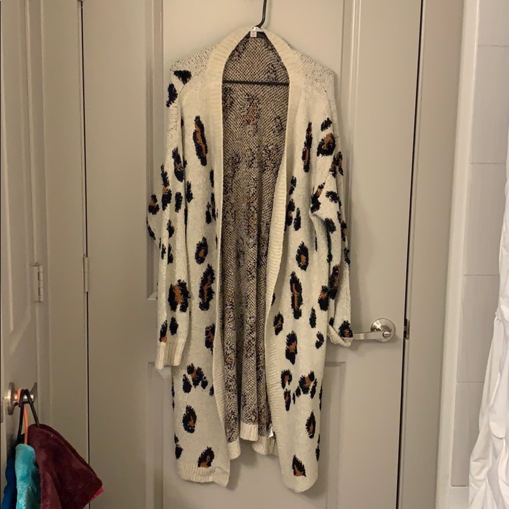 Knox Rose long leopard cardigan